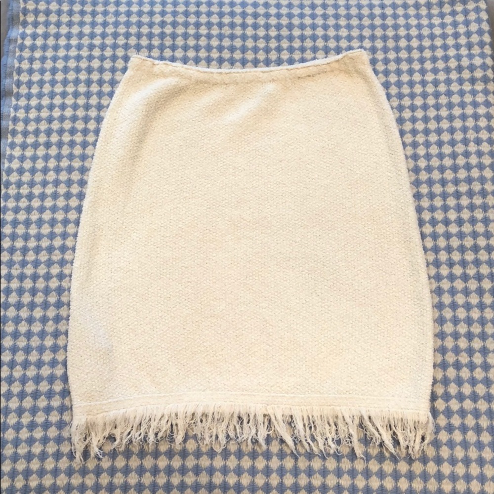 Prada ivory knit skirt